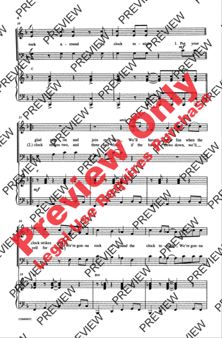 Rock Around the Clock SAB scores gallery preview page 4