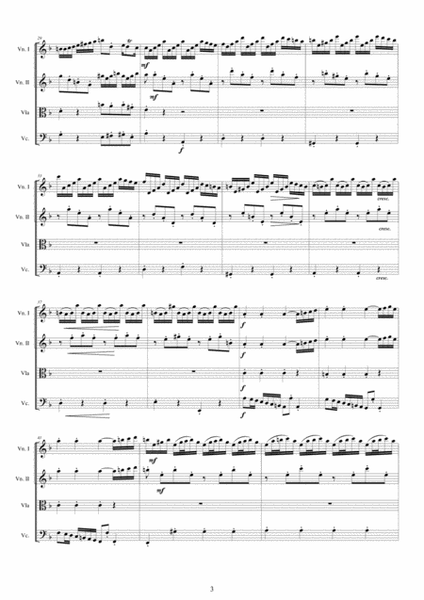 Vivaldi - Violin Concerto in F major RV 284 Op.4 No.9 for String Quartet image number null