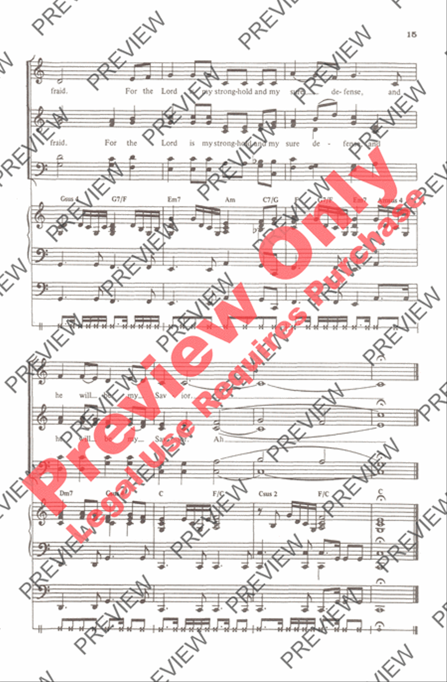 First Song of Isaiah 4-Part scores gallery preview page 15