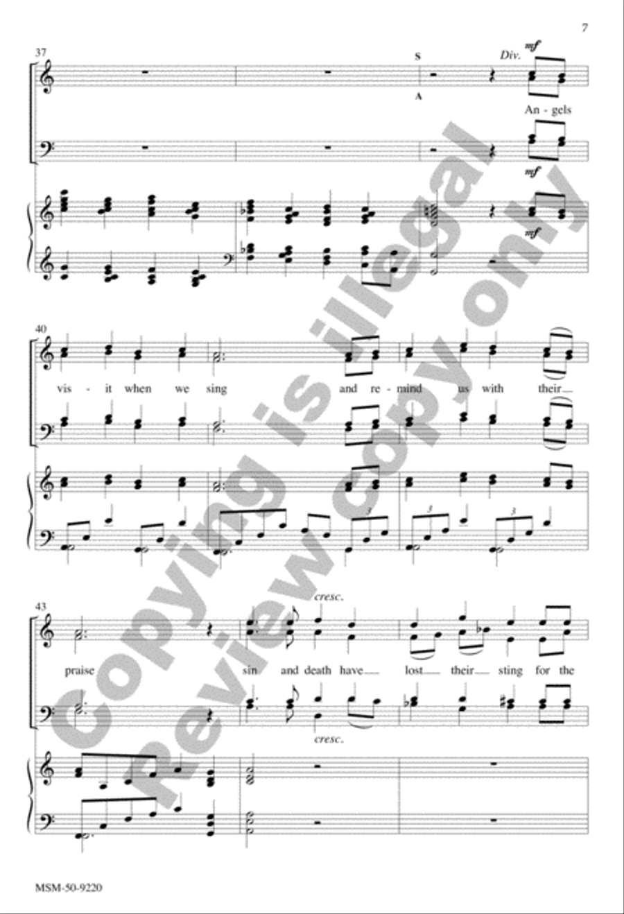 Angels Visit When We Sing 4-Part scores gallery preview page 7