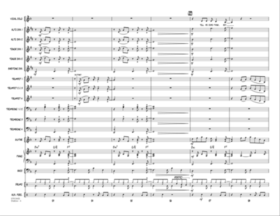 Shallow (from A Star Is Born) (arr. Rick Stitzel) - Conductor Score (Full Score) Jazz Ensemble scores gallery preview page 4