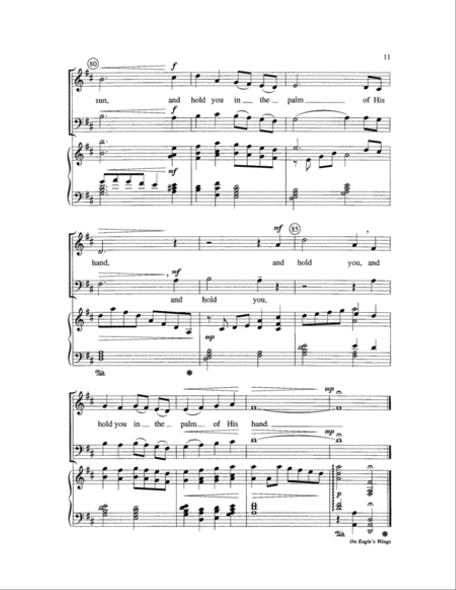 On Eagle's Wings On Eagle's Wings Choir scores gallery preview page 11