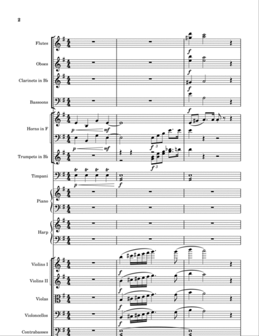 Piano Concerto in E minor Full Orchestra scores gallery preview page 2