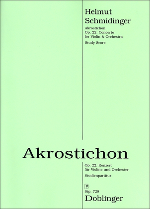 Akrostichon op. 22