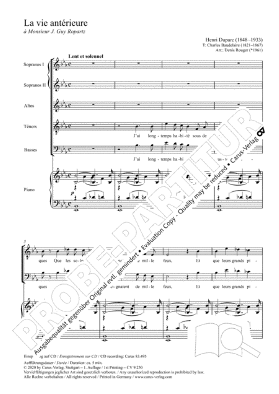 La vie anterieure SSATB scores gallery preview page 3
