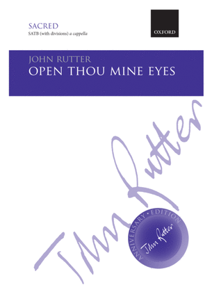 Book cover for Open thou mine eyes