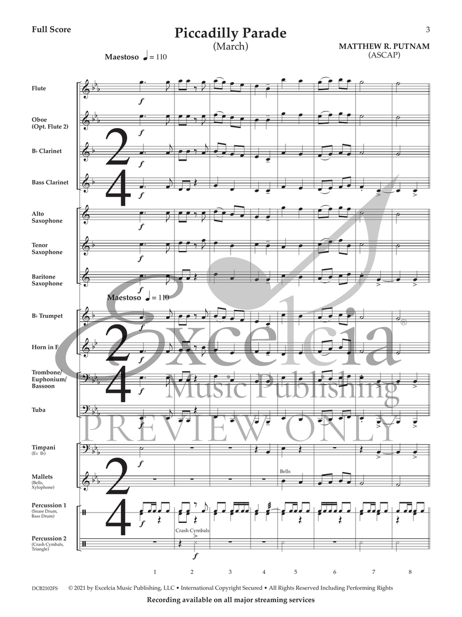 Picadilly Parade Concert Band scores gallery preview page 4