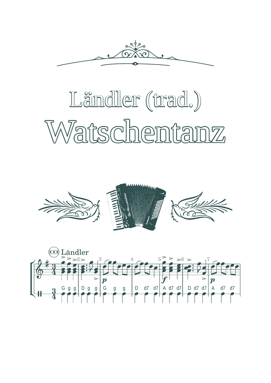 Watschentanz (Ländler, trad.) Piano Solo scores gallery preview page 2
