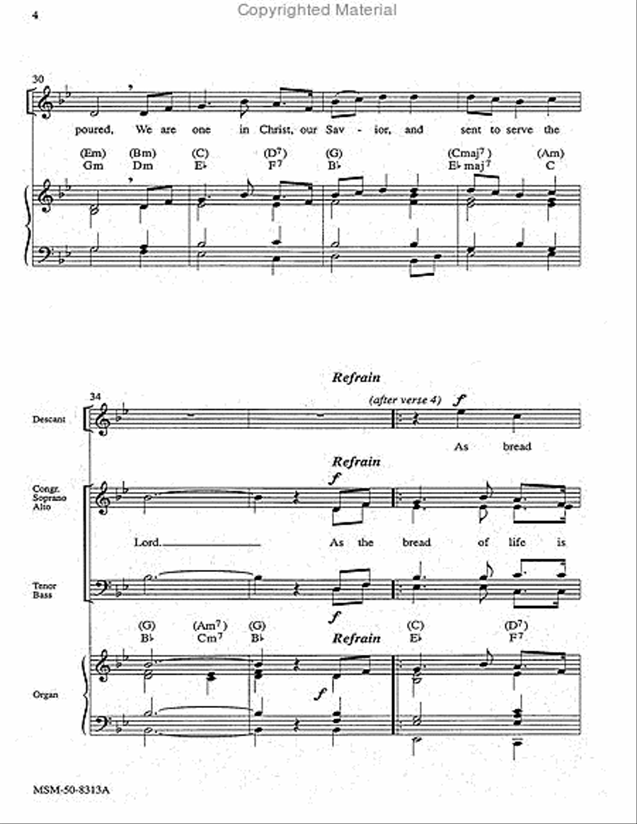 We Are One in Christ 4-Part scores gallery preview page 4