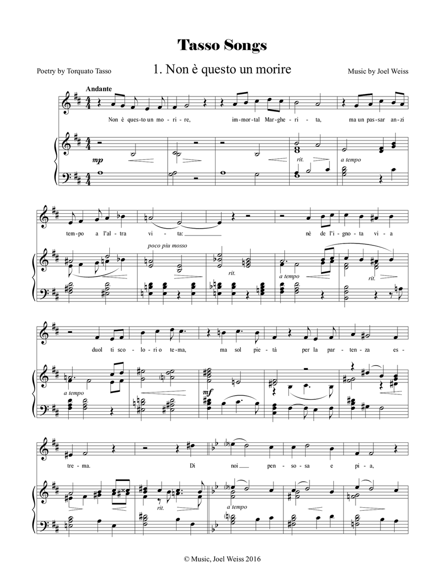 Tasso Songs High Voice scores gallery preview page 2