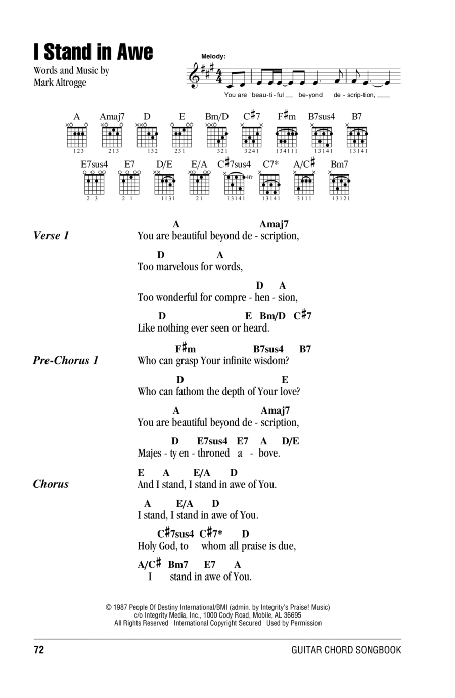 I Stand In Awe I Stand In Awe Acoustic Guitar scores gallery preview page 1