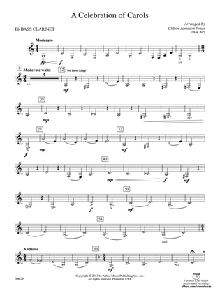 A Celebration of Carols: B-flat Bass Clarinet