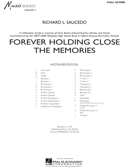 Forever Holding Close the Memories - Full Score
