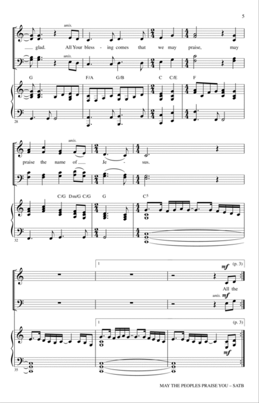 May The Peoples Praise You 4-Part scores gallery preview page 4