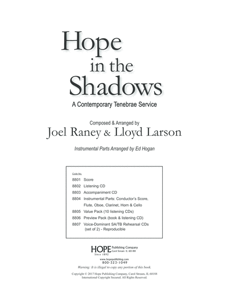 Hope in the Shadows-Score-Digital Download image number null