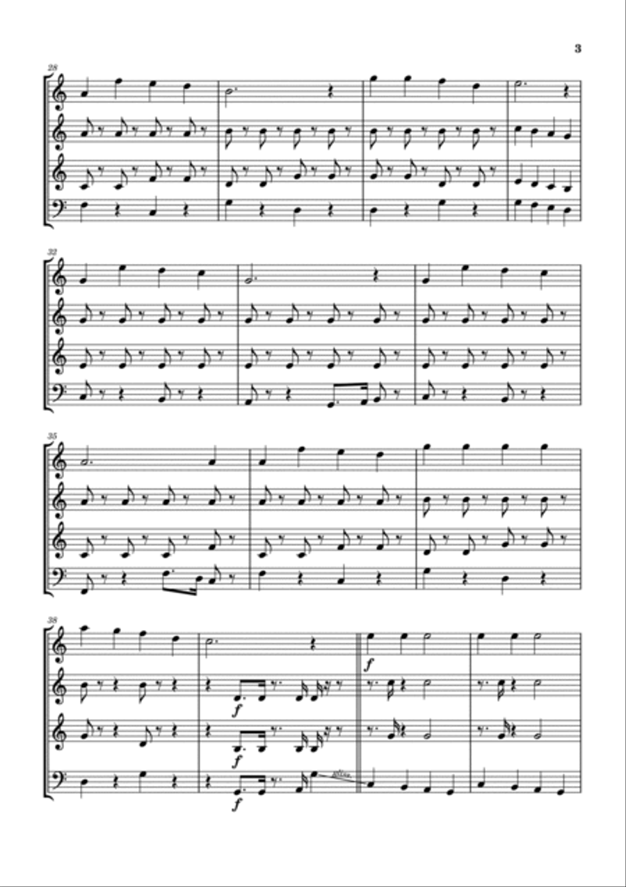 Jingle Bells Woodwind Quartet scores gallery preview page 4