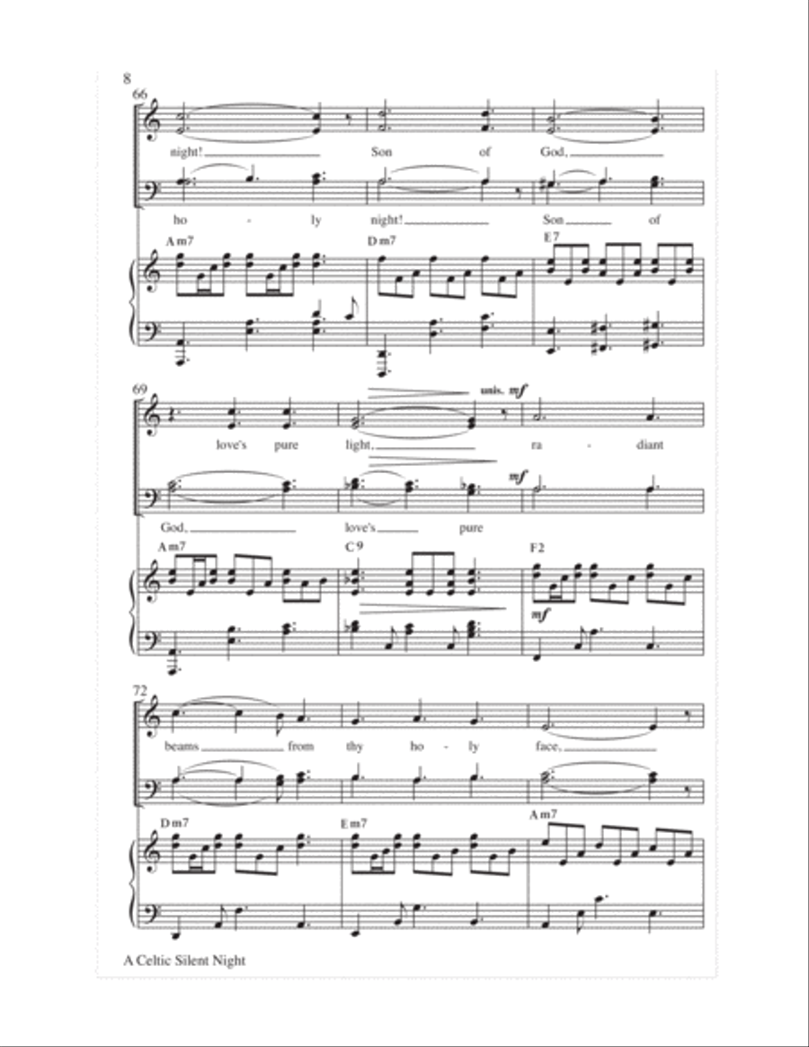 A Celtic Silent Night 4-Part scores gallery preview page 9