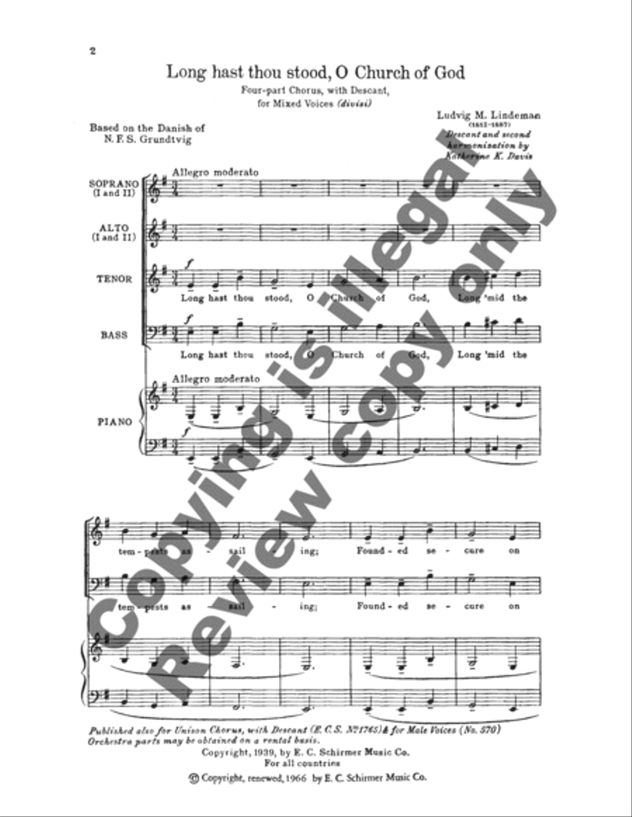 Long Hast Thou Stood, O Church of God Divisi scores gallery preview page 7