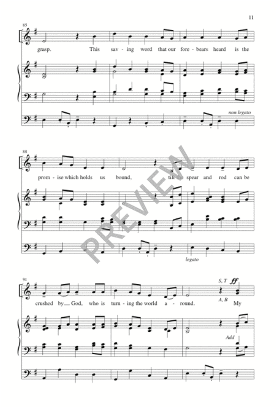 Canticle of the Turning 4-Part scores gallery preview page 11