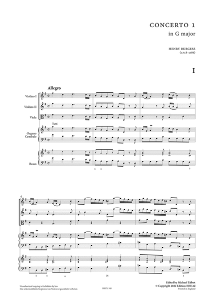 Six concertos for harpsichord or organ, volume 1