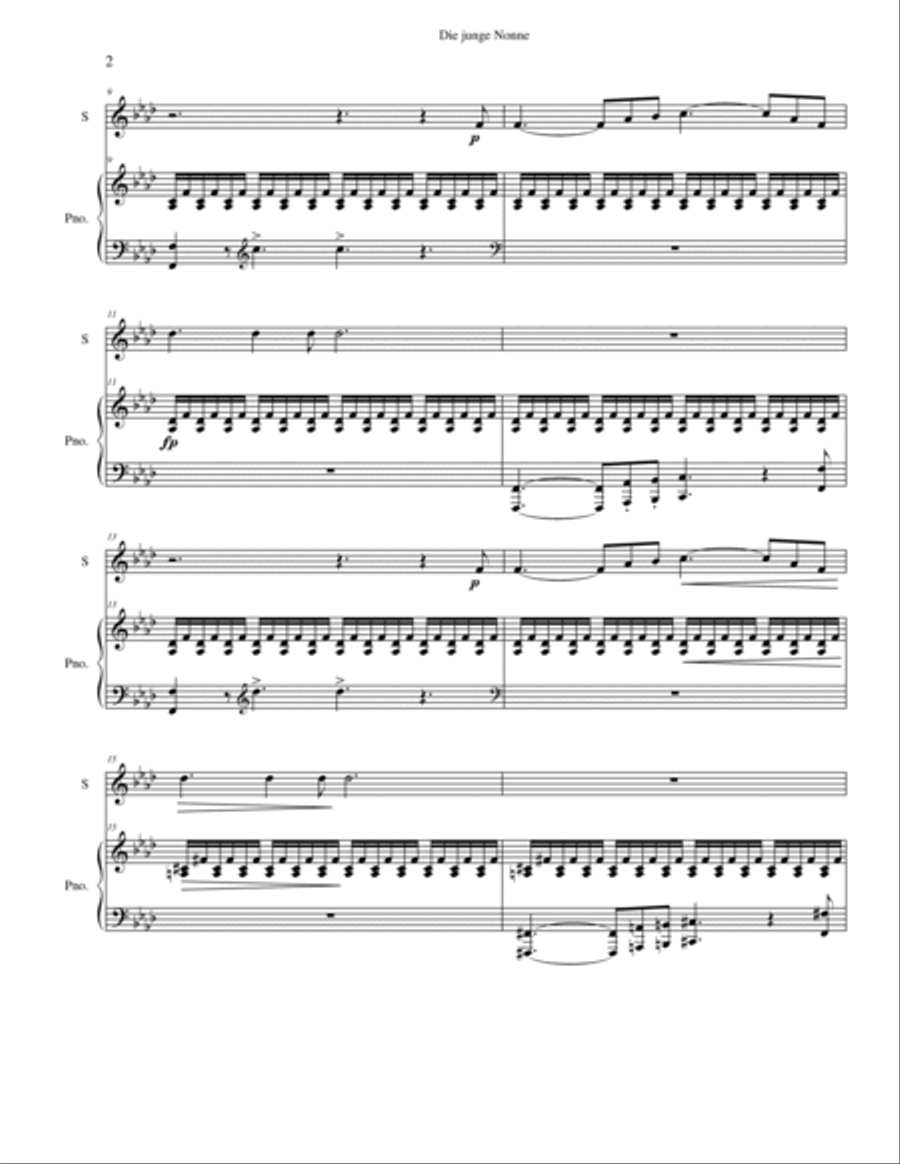 Six Schubert Art Songs - oboe and piano Voice Solo scores gallery preview page 2