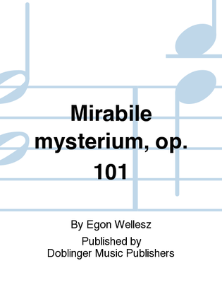 Book cover for Mirabile mysterium, op. 101