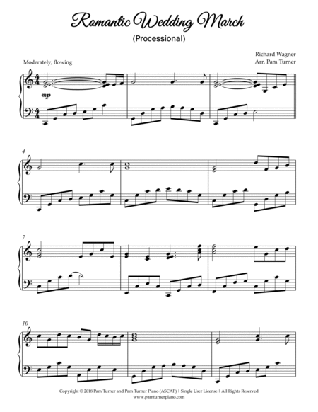 The Wedding Marches Romantic Versions (Processional and Recessional) - Intermediate Piano Solos image number null