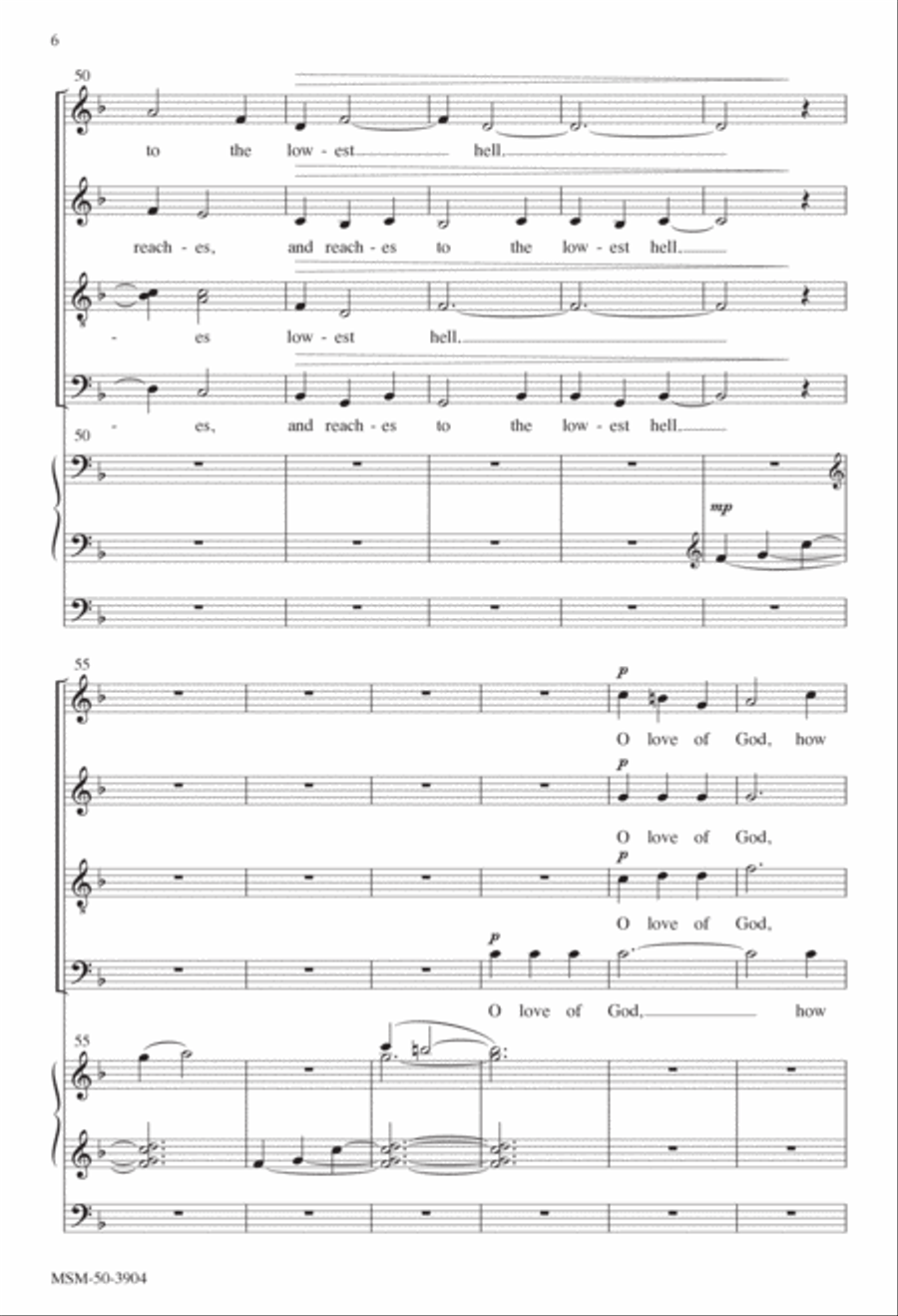 The Love of God Divisi scores gallery preview page 6