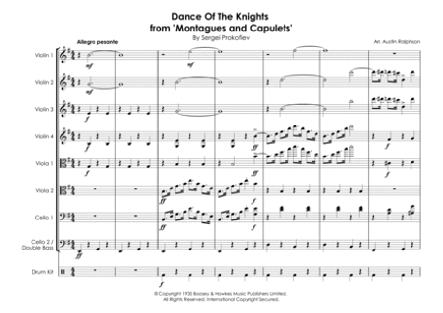 Dance Of The Knights Cello scores gallery preview page 3