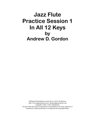 Book cover for Jazz Flute Practice Session 1in All 12 Keys
