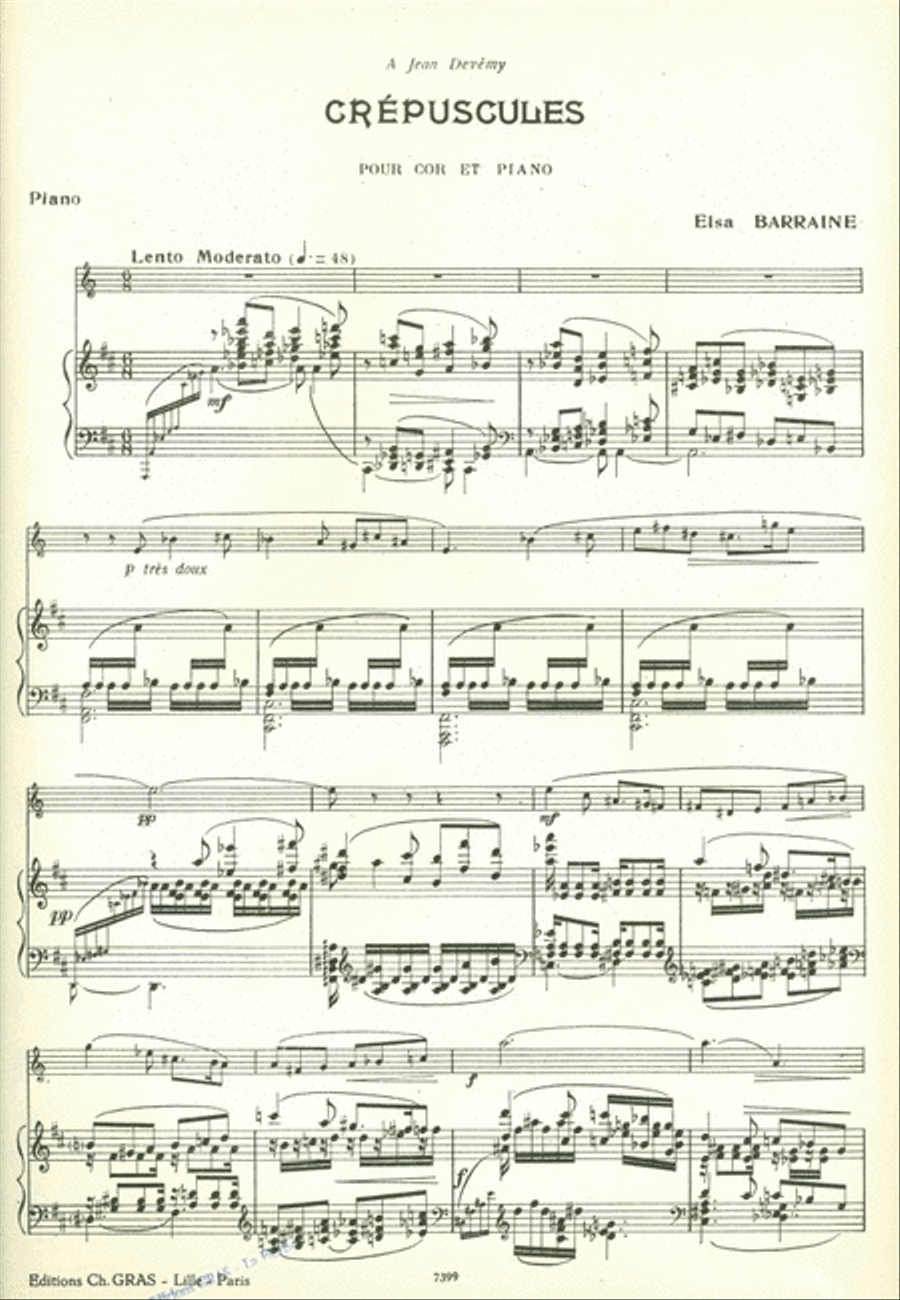 Crepuscules (saxophone-alto & Piano) Saxophone scores gallery preview page 2