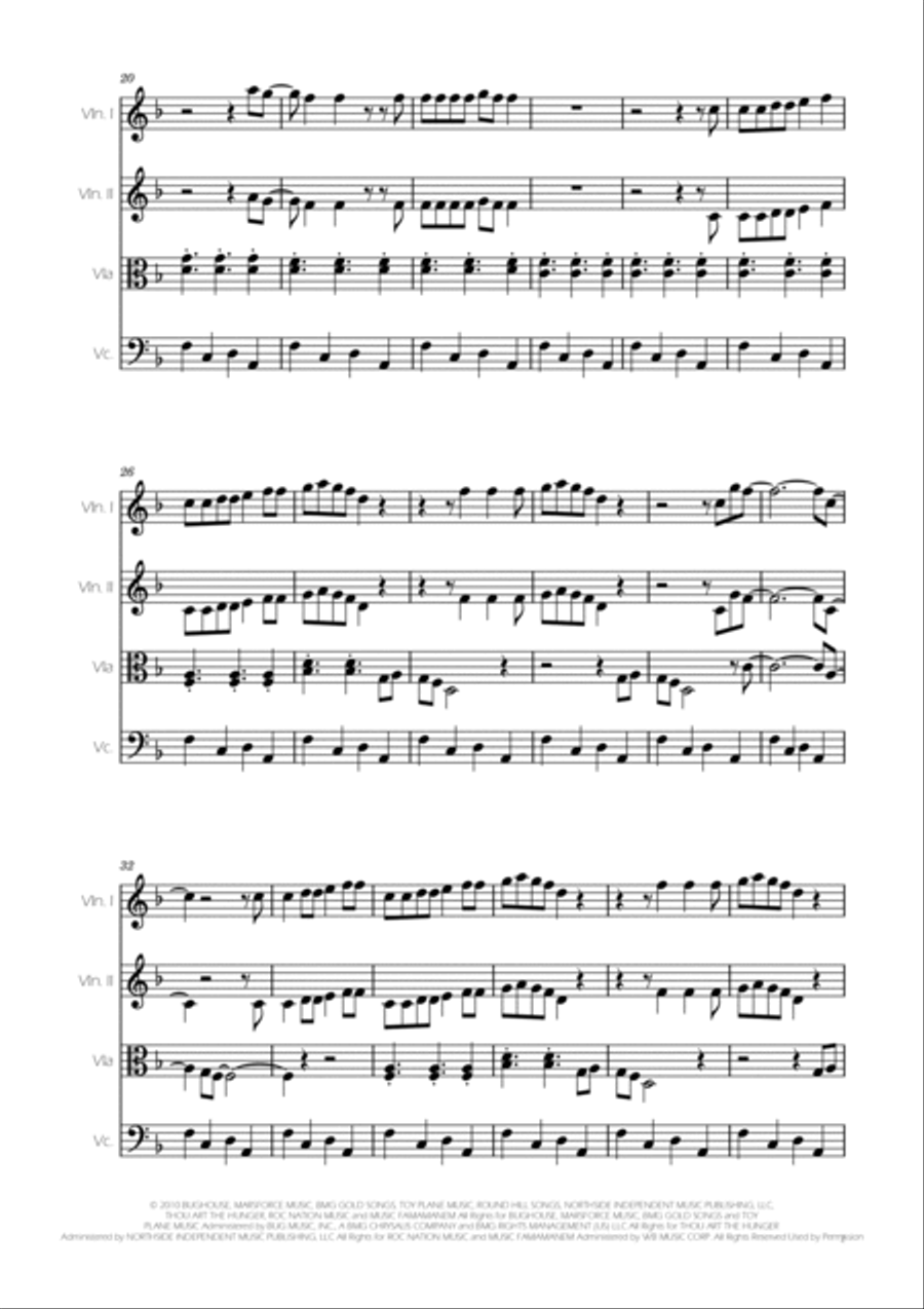 Marry You String Quartet scores gallery preview page 2