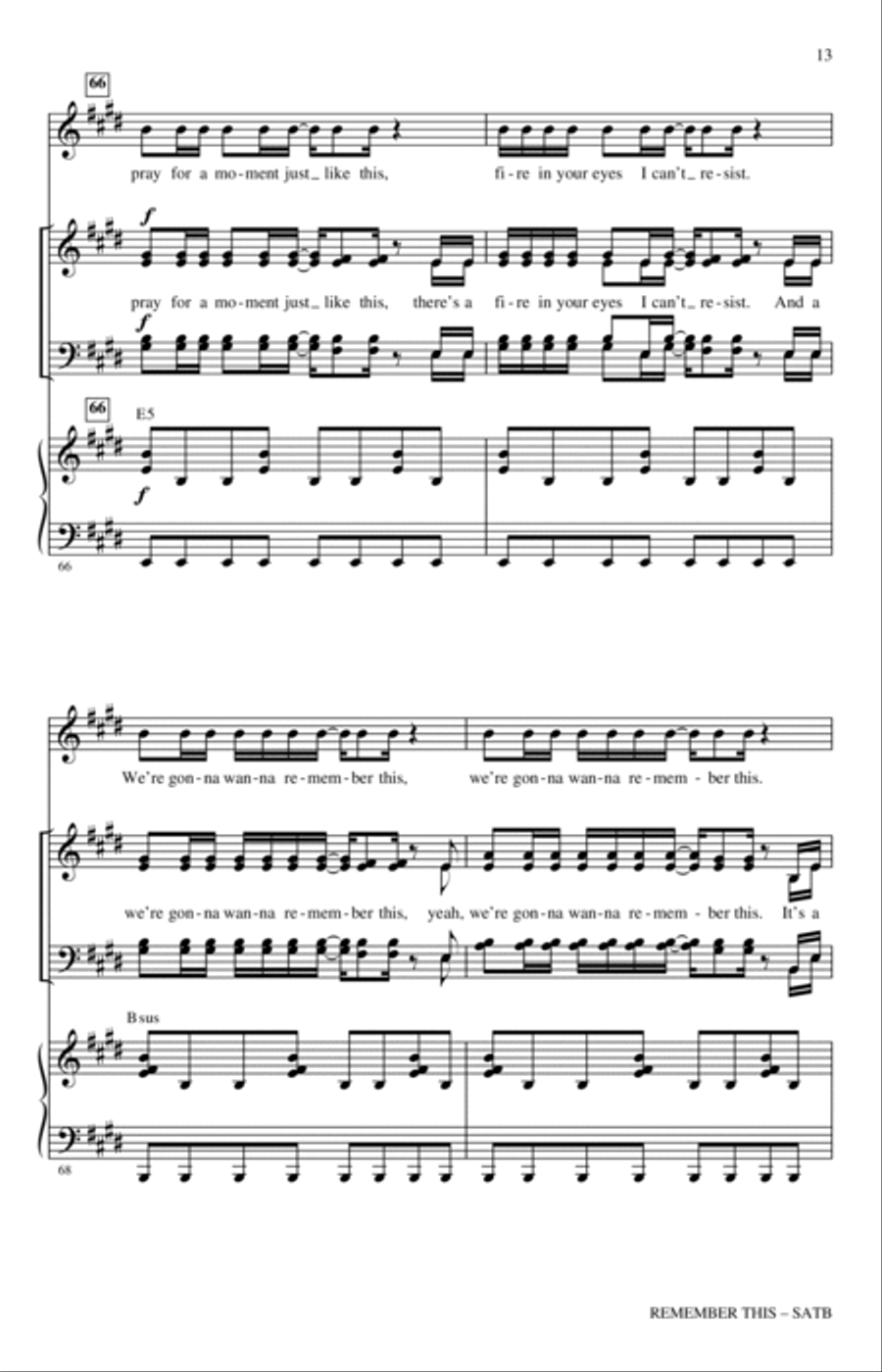 Remember This (arr. Roger Emerson) 4-Part scores gallery preview page 12