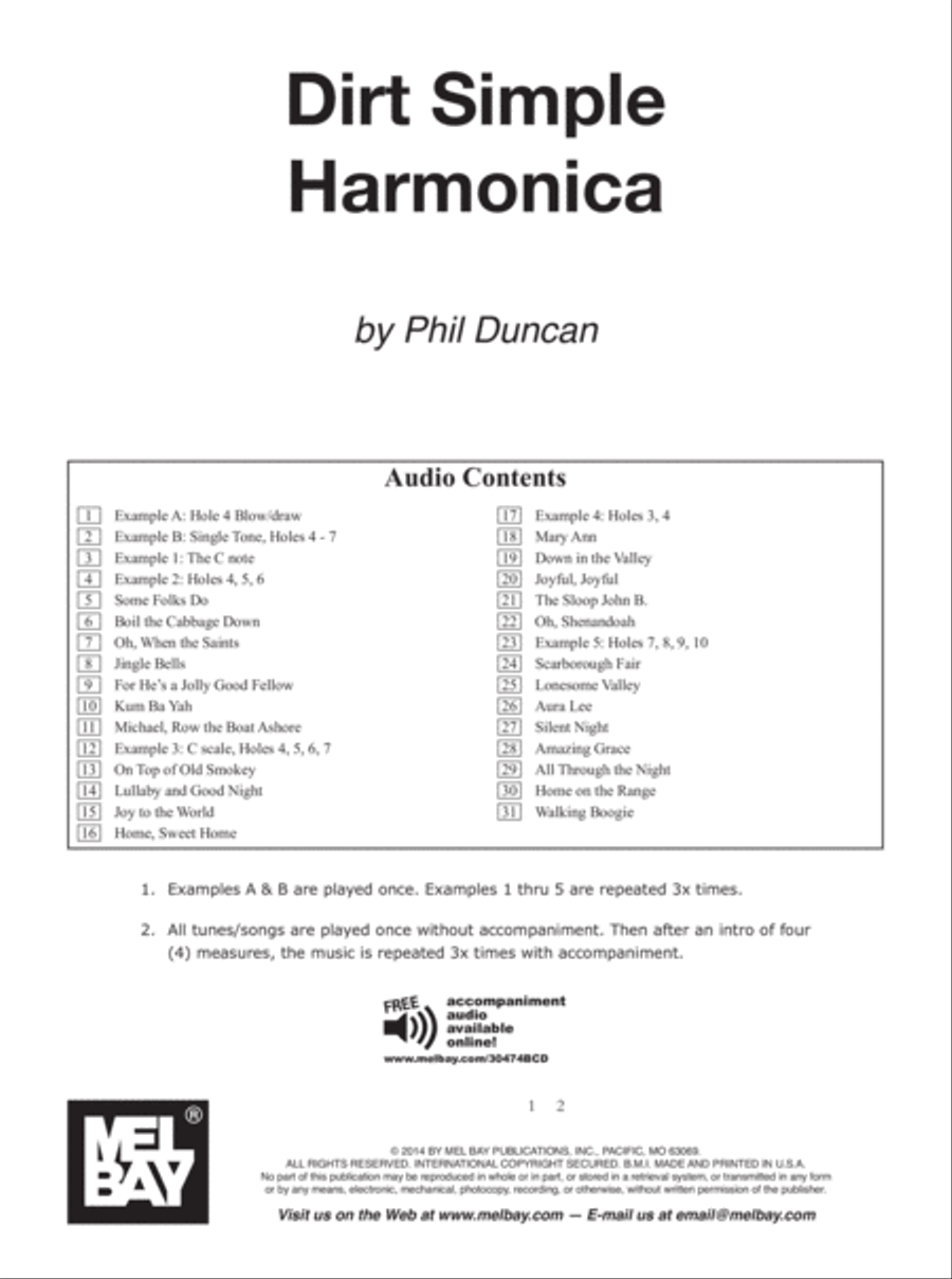 Dirt Simple Harmonica Harmonica scores gallery preview page 3