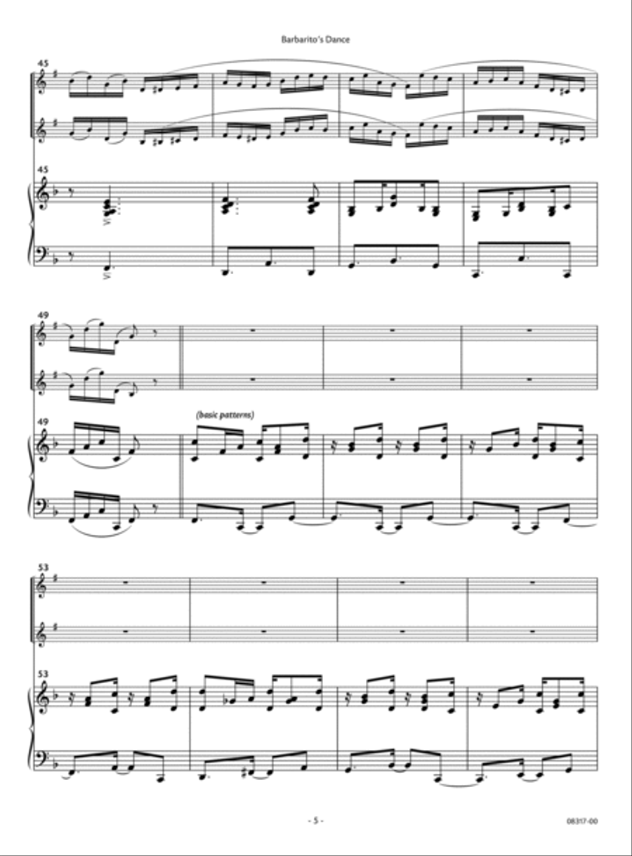 Barbarito's Dance Barbarito's Dance Clarinet Duet scores gallery preview page 4