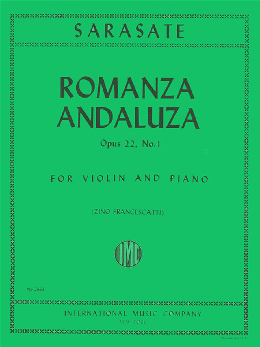 Romanza Andaluza, Op. 22 No. 1 Violin Solo scores gallery preview page 1