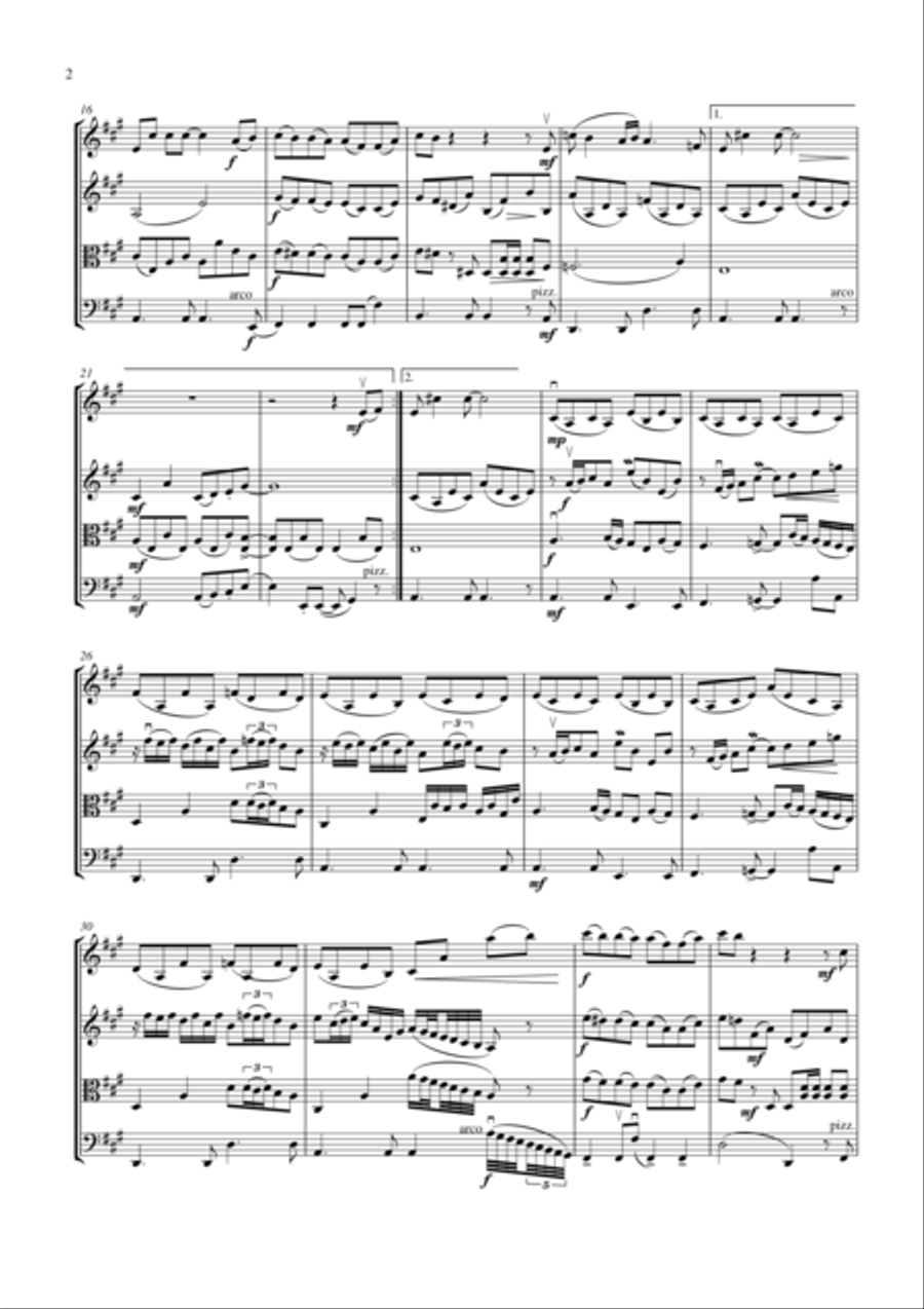 In My Life String Quartet scores gallery preview page 2
