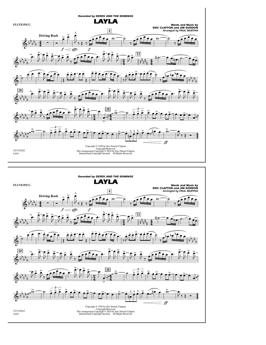 Layla - Flute/Piccolo