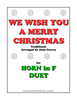 Book cover for We Wish You A Merry Christmas - French Horn Duet