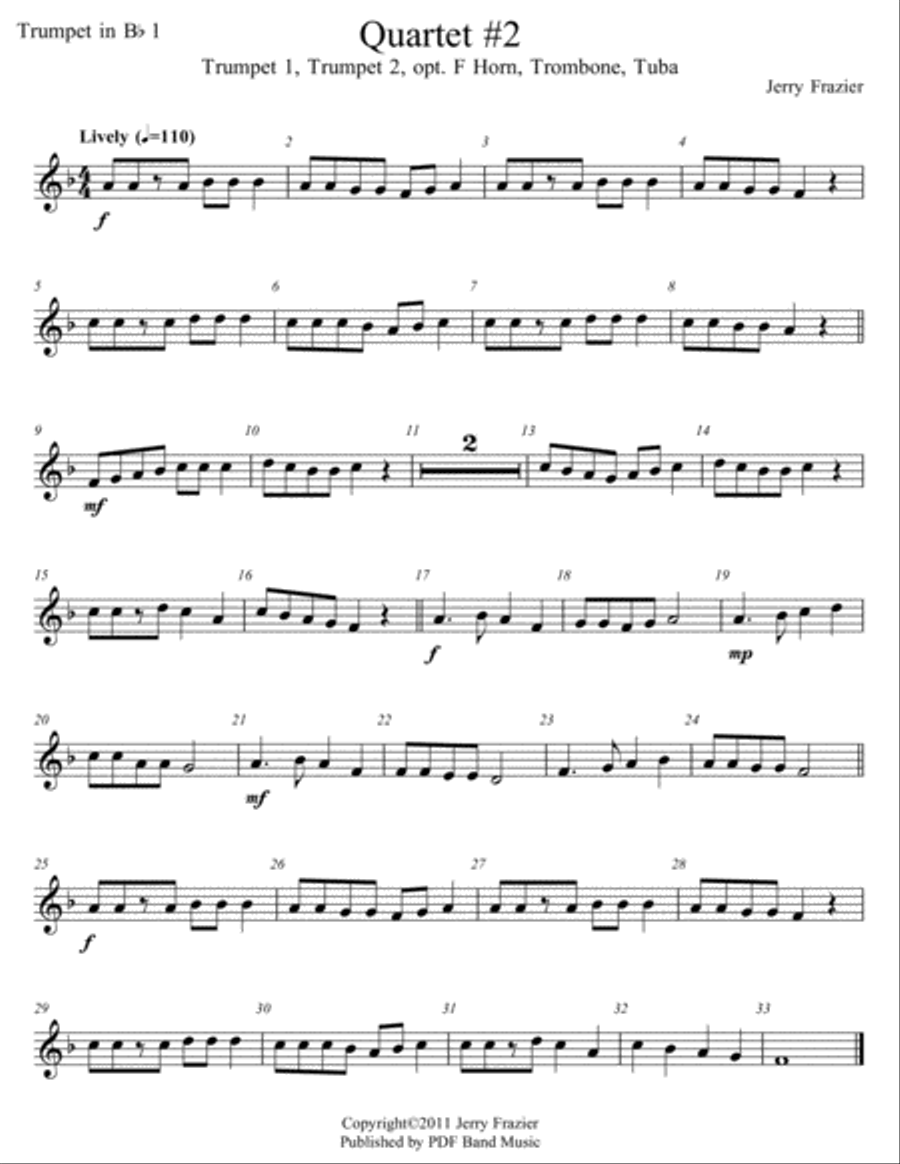 Brass Quartet #2 Brass Quartet scores gallery preview page 6