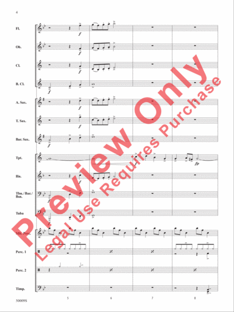 On to Victory Concert Band scores gallery preview page 5