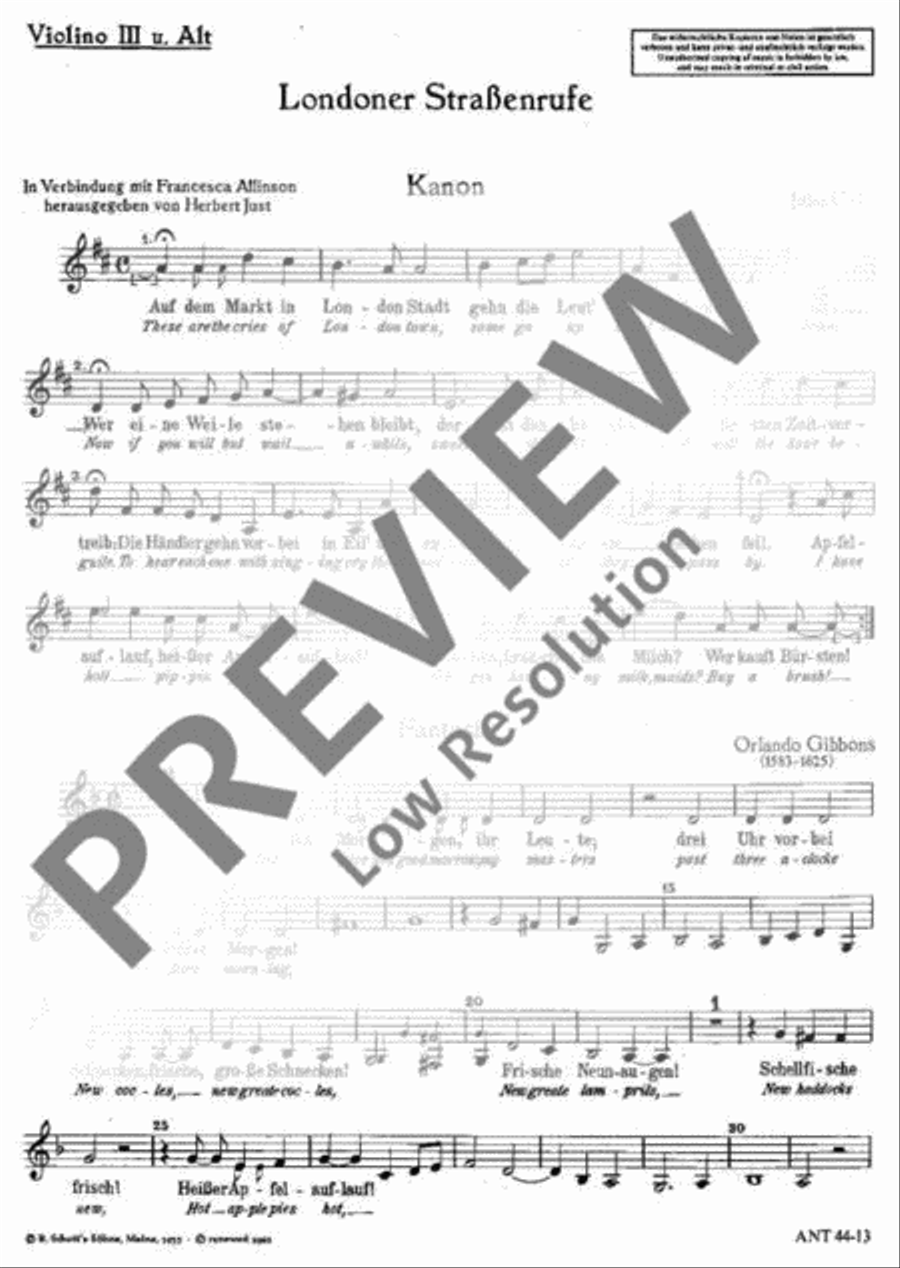 Londoner Straßenrufe Londoner Straßenrufe Violin scores gallery preview page 2