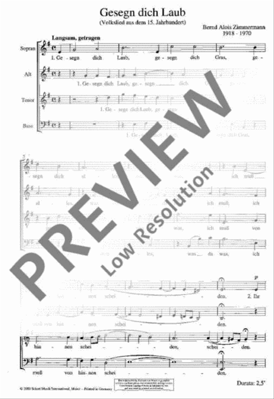 Gesegn dich Laub 4-Part scores gallery preview page 2