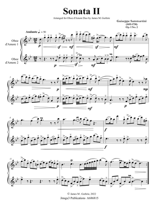 Sammartini: Sonata Op. 1 No. 2 for Oboe d'Amore Duo