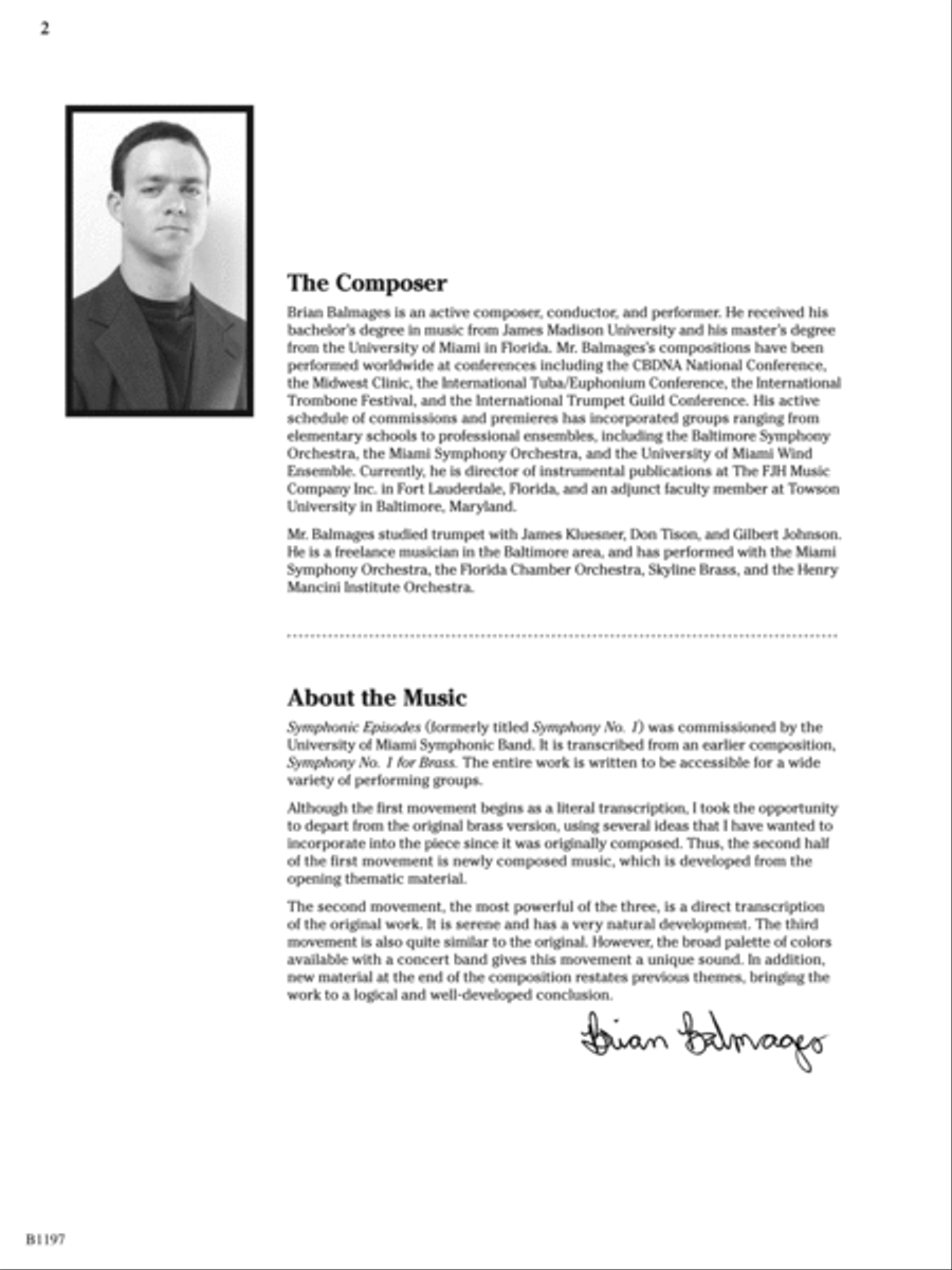 Symphonic Episodes: Score Concert Band scores gallery preview page 2
