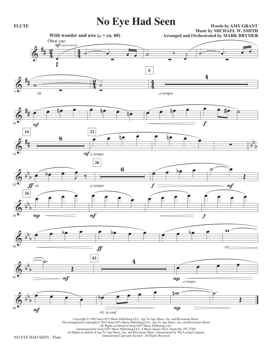 No Eye Had Seen - Flute Choir scores gallery preview page 1