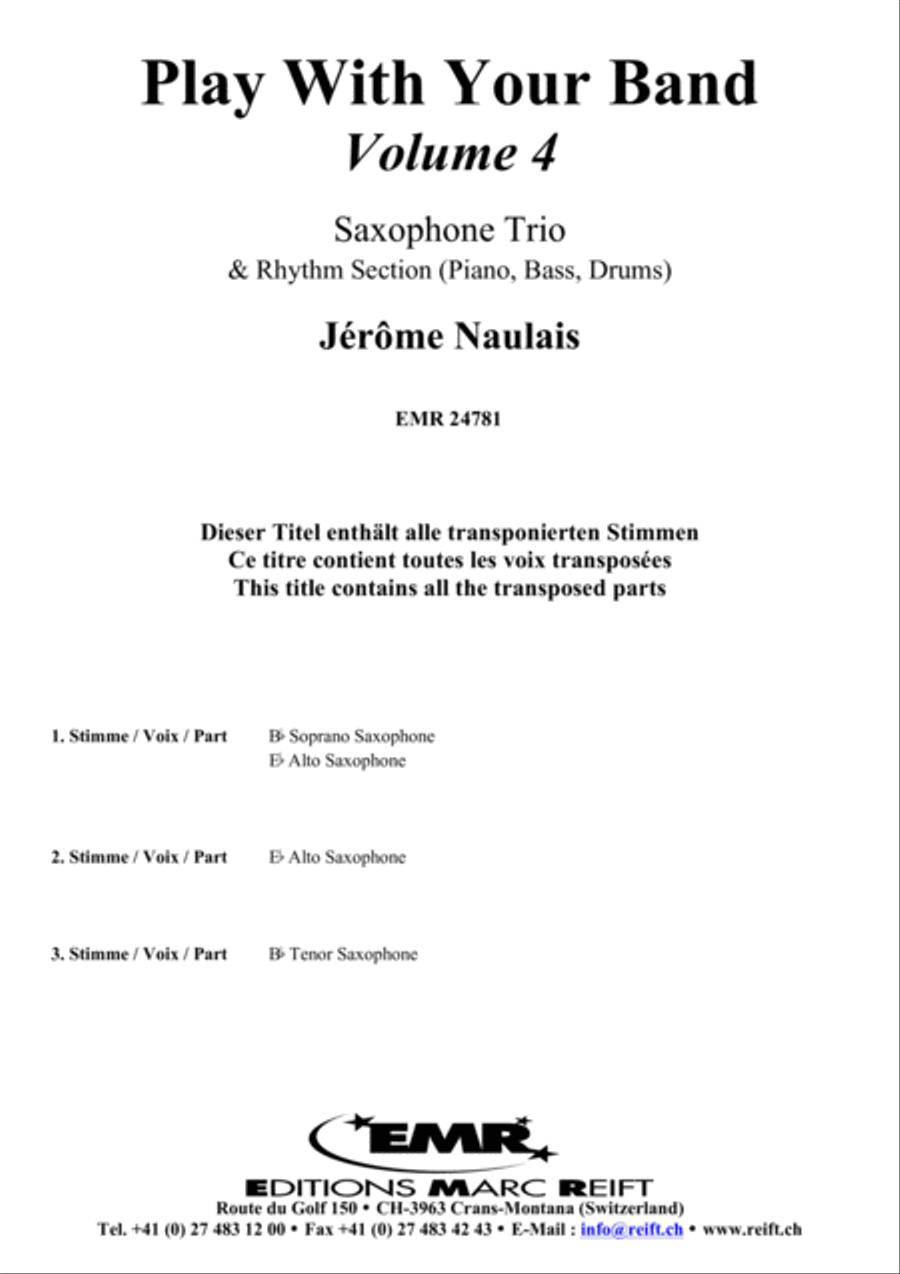 Play With Your Band Volume 4 Saxophone Ensemble scores gallery preview page 3