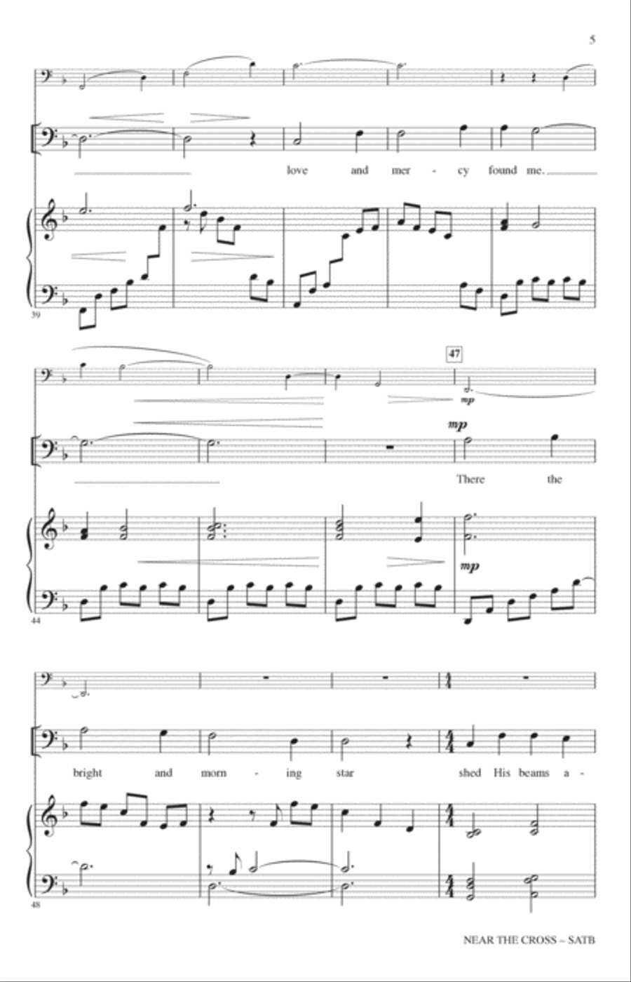 Near The Cross (arr. Heather Sorenson) 4-Part scores gallery preview page 4