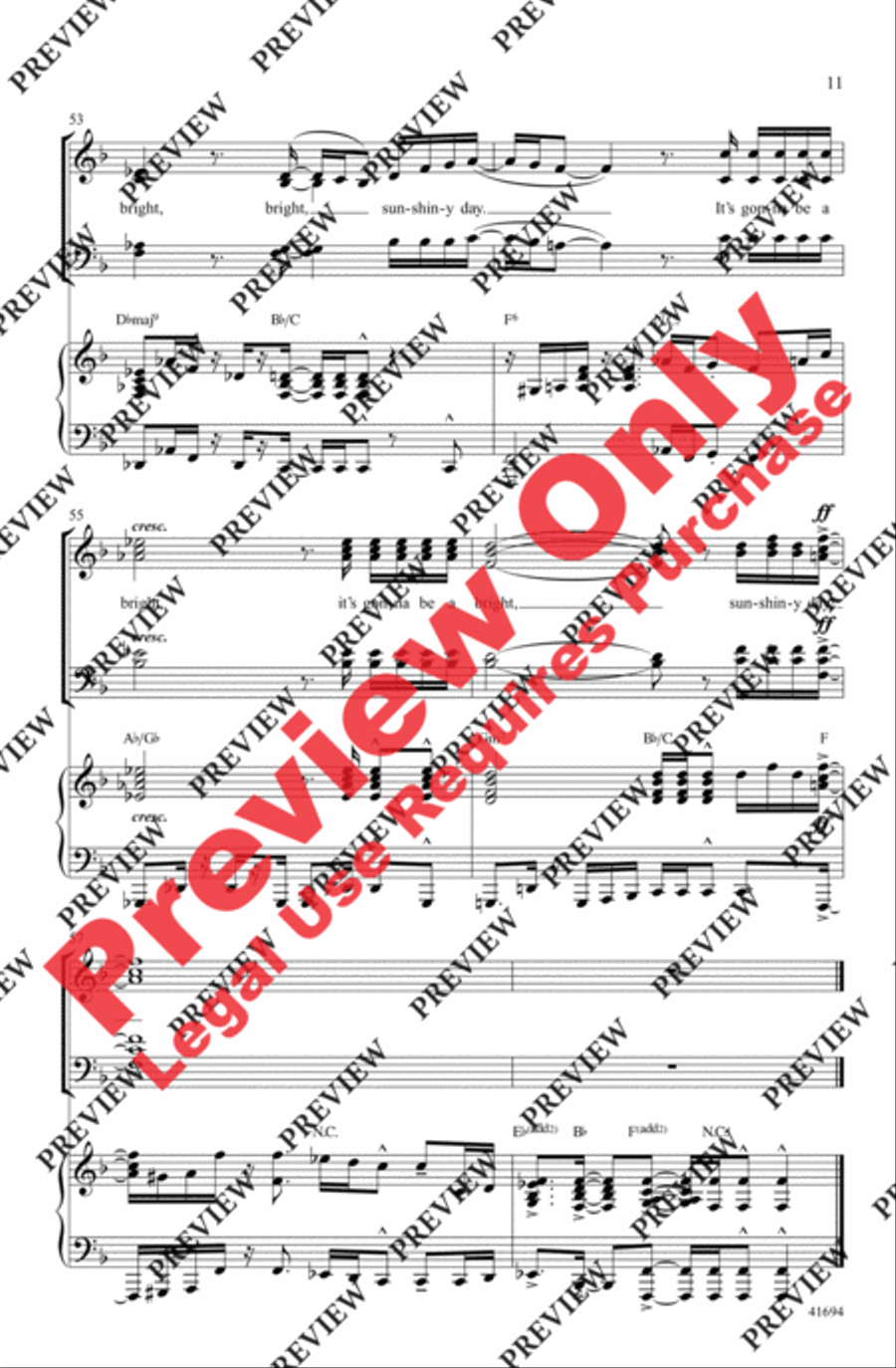 I Can See Clearly Now I Can See Clearly Now 4-Part scores gallery preview page 11
