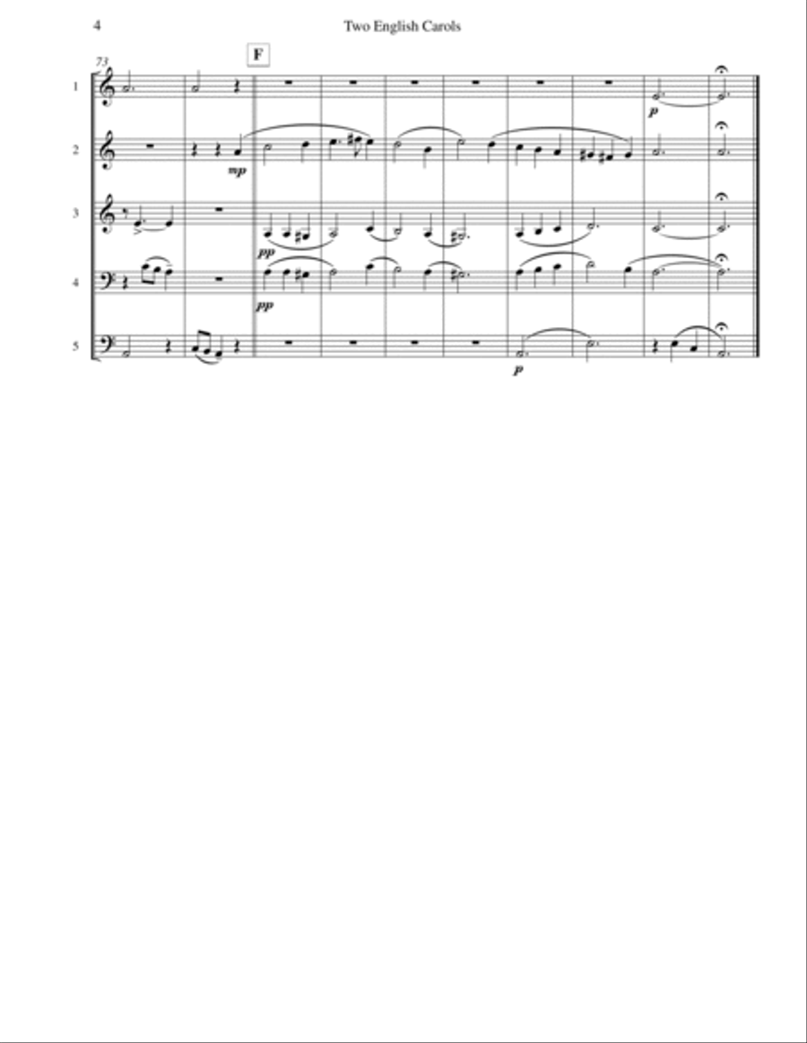 Two English Carols (Coventry Carol; What Child Is This?) - Brass Quintet Brass Quintet scores gallery preview page 5